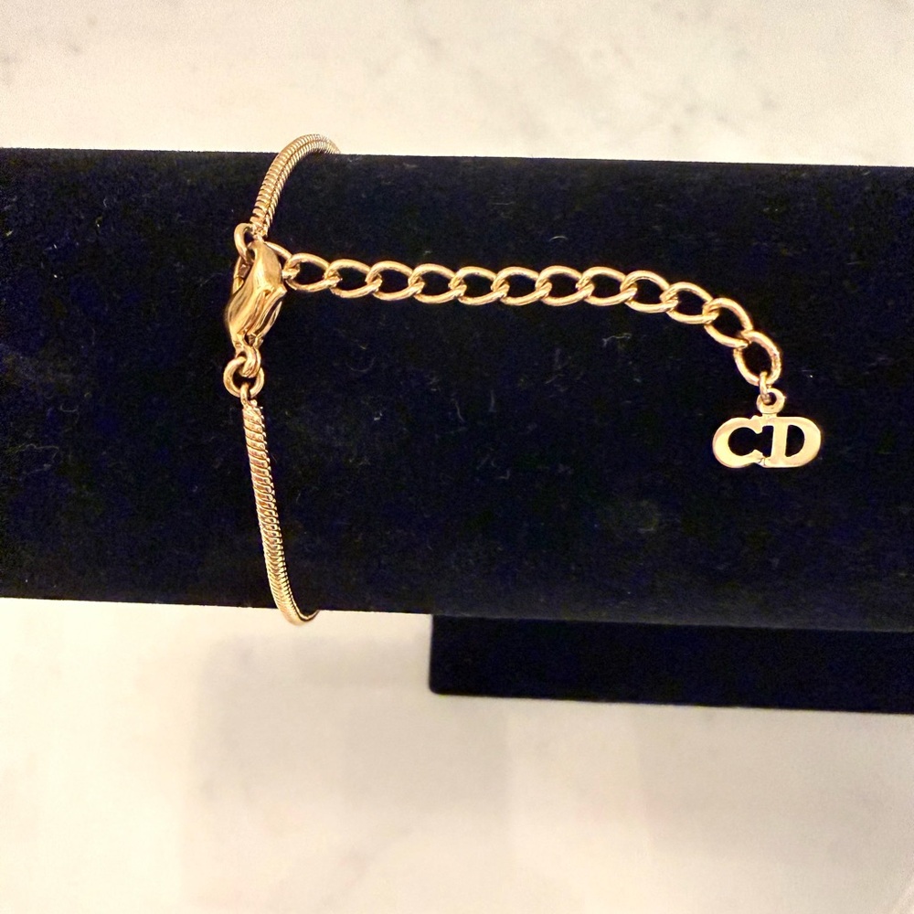AUTHENTIC Dior Gold Logo Bracelet - Picture 4 of 5